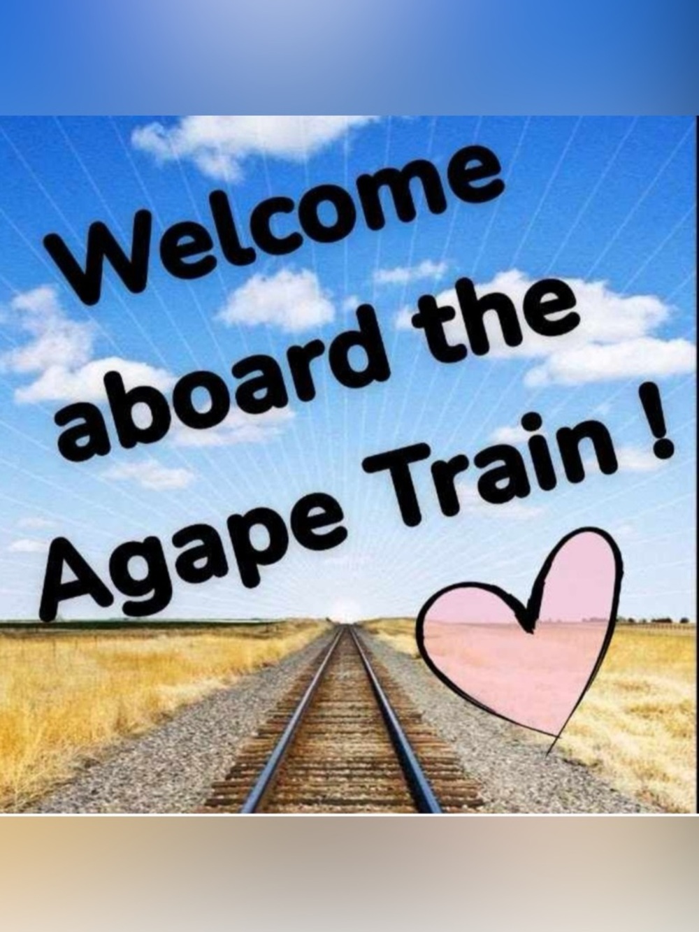 Live show flyer for when I fill in as a host on the Agape Train!